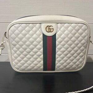 Gucci Pre-Owned White Trapuntata Quilted Crossbody Bag